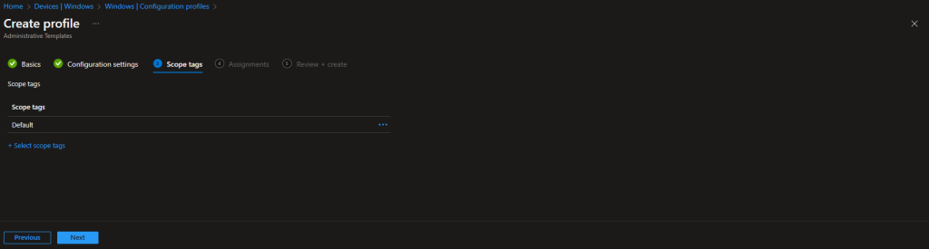 Assign profile to group